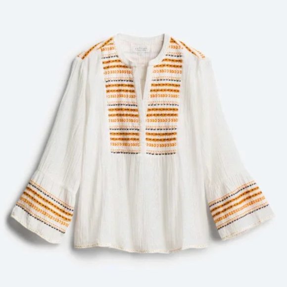 Velvet by Graham & Spencer Zaley Cotton Blouse szL - Picture 2 of 15